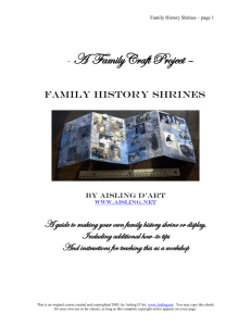 Family History Shrines (Word for Windows document)