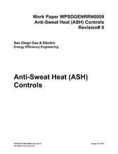WPSDGENRRN0009 Rev 0 Anti-Sweat Heat (ASH) Controls