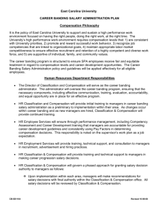 ECU Career Banding Salary Administration Plan