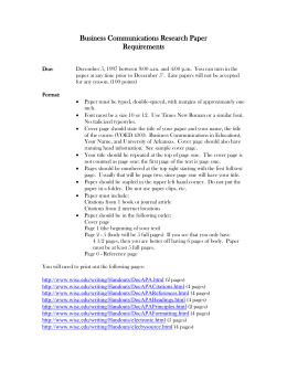 Research paper business communication