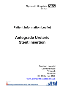 Antegrade Ureteric Stent Insertion