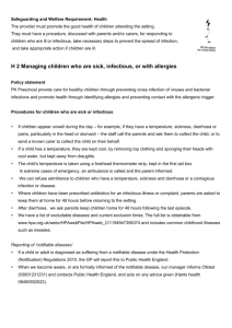 6.2 Managing children who are sick, infectious, or with allergies
