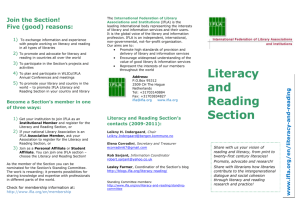 Literacy and Reading Section Brochure