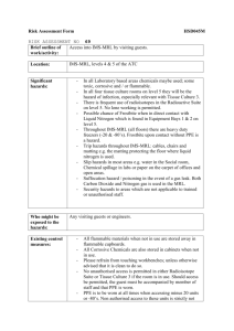 Risk Assesment for visitors and contractors