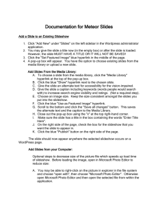 Documentation for Meteor Slides