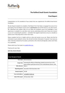 Final Report - The Rufford Foundation