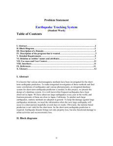 Topic: Earthquake Tracking System