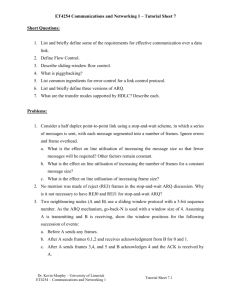 ET4254 Communications and Networking 1 – Tutorial Sheet 7