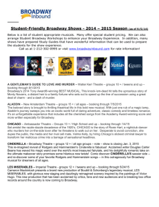 Student-Friendly Broadway Shows