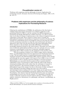 Problems with empiricism and the philosophy of science