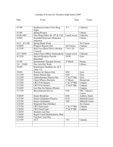 Calendar of Events for Theodore High School 2009