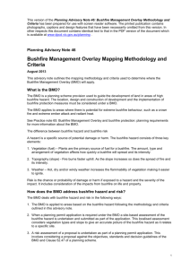 Bushfire Management Overlay Mapping Methodology and Criteria