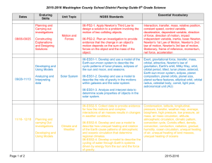 2015-16 WCS Pacing Guide 6th grade science