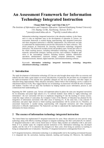 An Assessment Framework for Information Technology Integrated