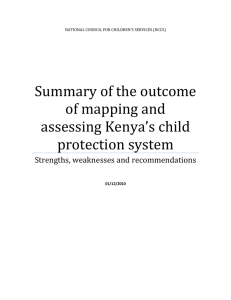 Mapping and Assessing Kenya`s Child Protection