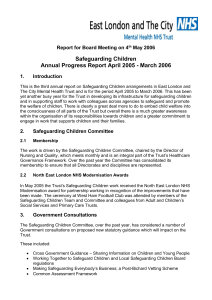 Report for Board Meeting on 4th May 2006