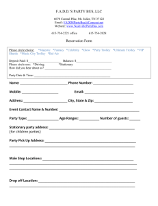 Reservation Form - FADDS Party Bus