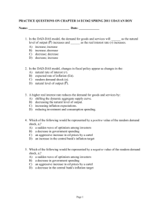 PRACTICE QUESTIONS ON CHAPTER 14 ECO62 SPRING 2011
