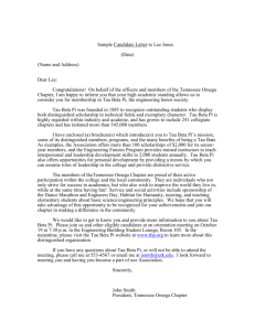 Sample Candidate Letter to Lee Jones