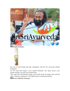 Sri Sri Ayurvedic Products2014