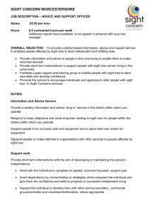 Job description for Support and Advice Officer Malvern