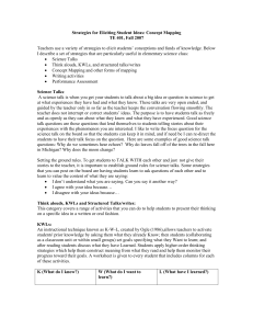 Strategies for Eliciting Student Ideas: Concept - te401-fs10
