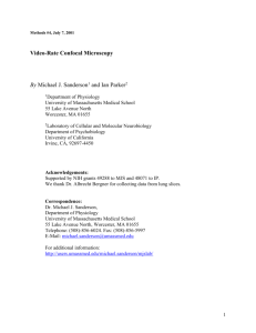 Confocal Microscope Parts List - University of Massachusetts