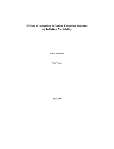 Effects of Adopting Inflation Targeting Regimes on Infalation Variablity