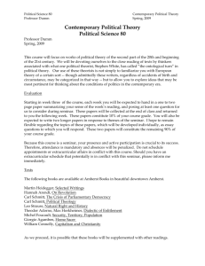 PS 80 Contemporary Political Theory Syllabus