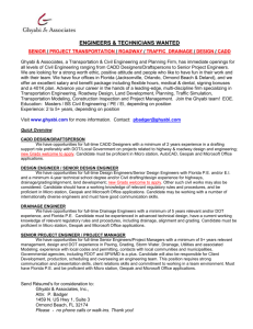 ENGINEERS & TECHNICIANS WANTED SENIOR / PROJECT