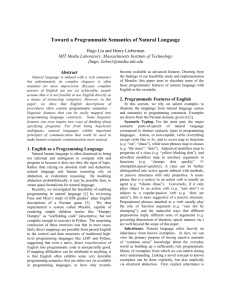 Toward a Programmatic Semantics of Natural Language - alumni