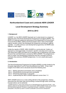 Northumberland Coast and Lowlands NEW LEADER Local