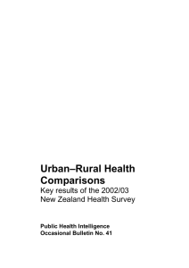 Urban-Rural Health Comparisons