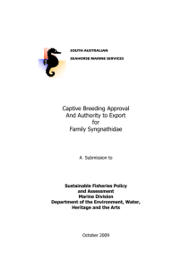 Captive Breeding Approval and Authority to Export for Family
