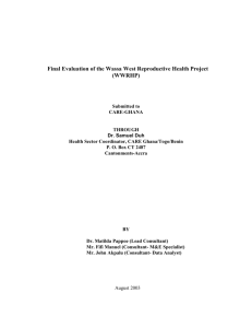 WWRHP Final Evaluation Report - CARE International`s Electronic