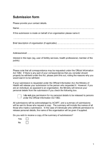 Submission form