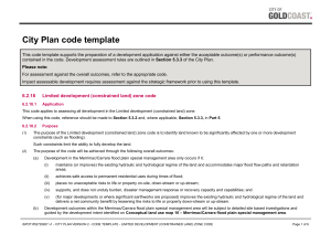 Limited development (constrained land) zone code