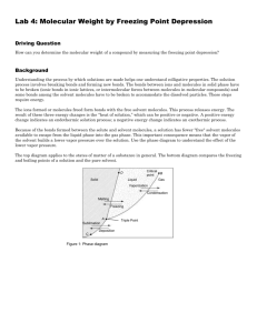 Lab 4: Molecular Weight by Freezing Point Depression