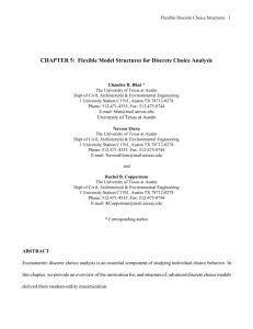 CHAPTER 5: Flexible Model Structures for Discrete Choice Analysis
