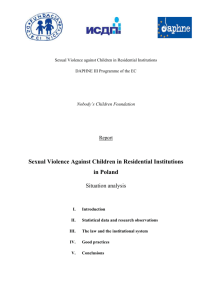Sexual Violence against Children in Residential Institutions