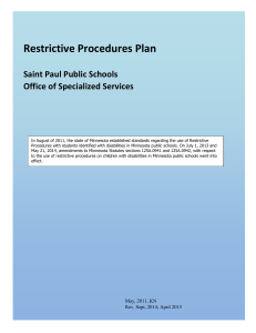 SPPS Restrictive Procedures Plan 2014-15