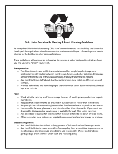 Ohio Union Sustainable Meeting and Event Planning Guidelines