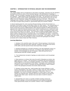 CHAPTER 1 - INTRODUCTION TO PHYSICAL GEOLOGY