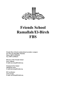 IB General Guidelines - Ramallah Friends Schools