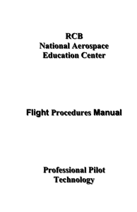 Flight Procedures Manual - Fairmont State Aeronautics