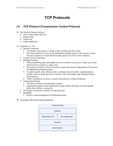 TCP Protocol - Syracuse University