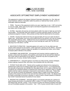 associate optometrist employment agreement