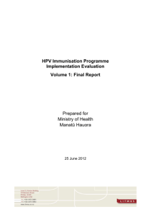 HPV Immunisation Programme Implementation