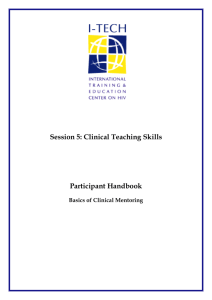 Session 5: Clinical Teaching Skills - I-Tech