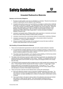 unsealed radioactive materials